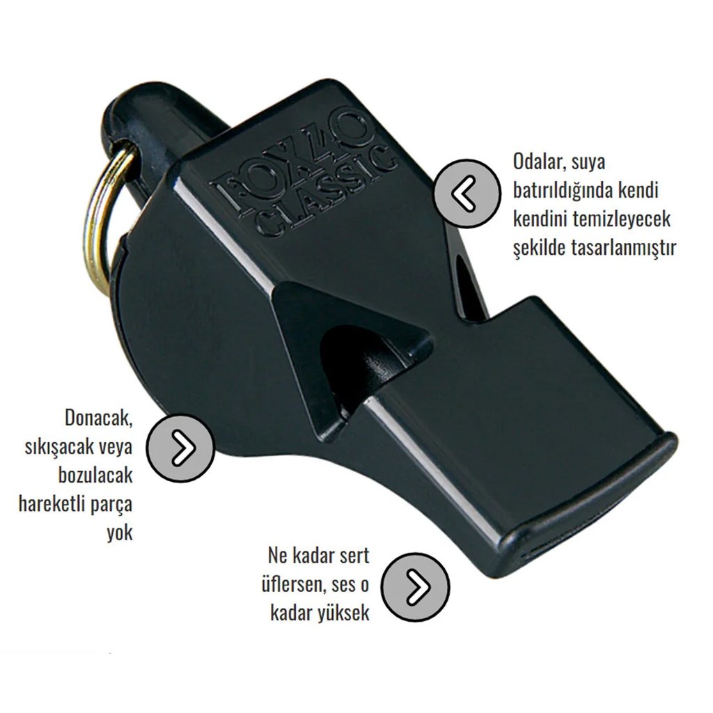 Fox40 Classic Safety Hakem Antrenör Düdüğü