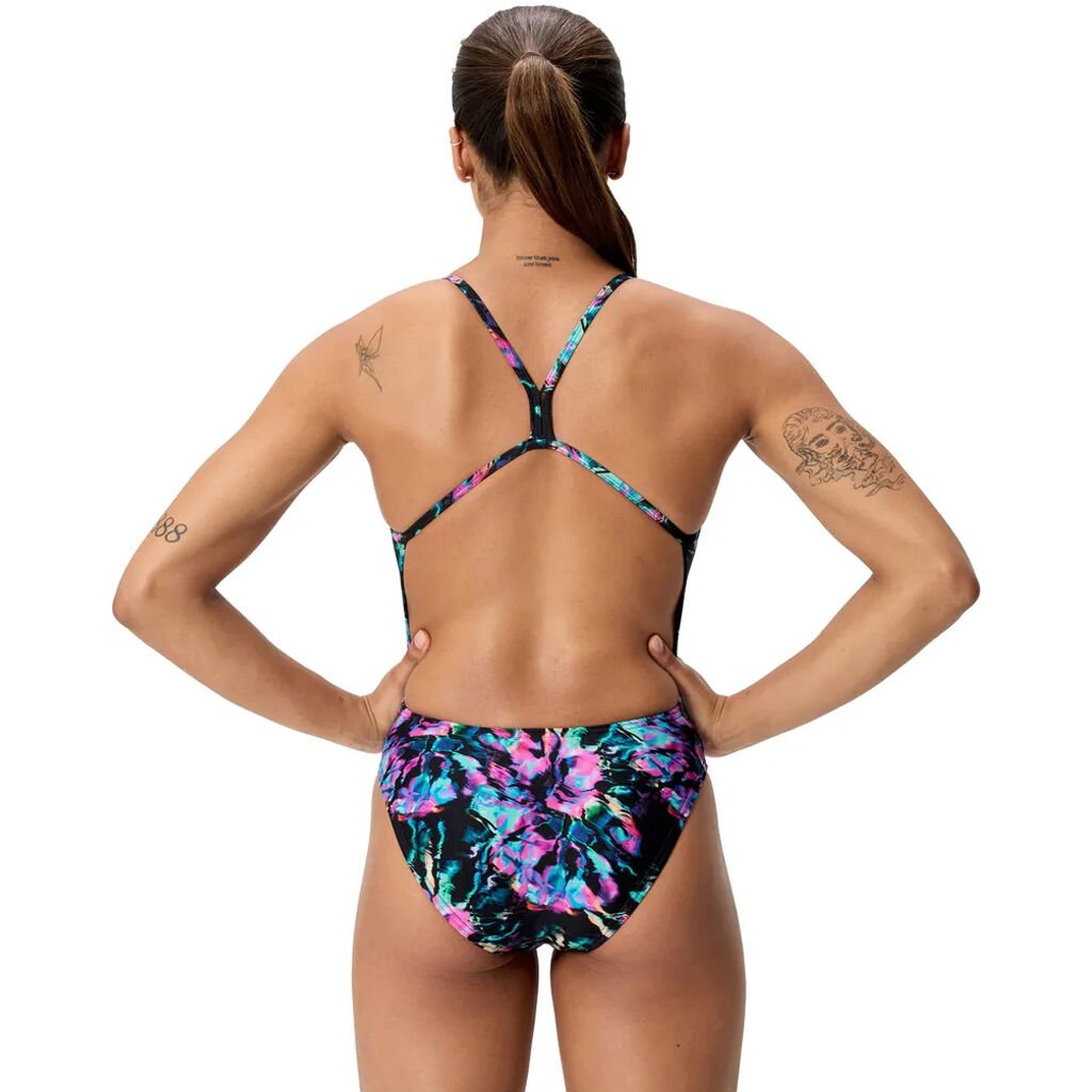 Speedo Printed V-Back 2.0 Kadın Yüzücü Mayosu