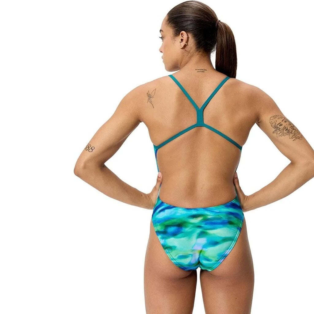 Speedo Printed V-Back 2.0 Kadın Yüzücü Mayosu