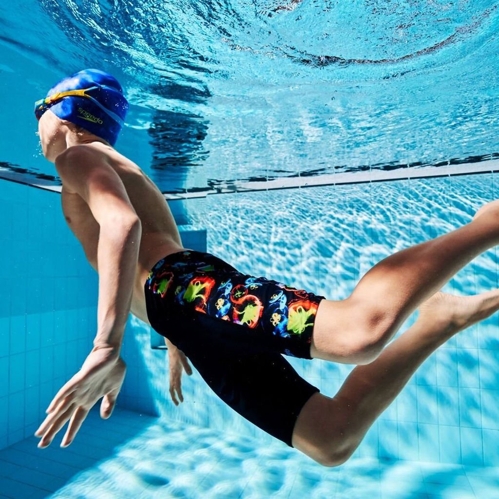 Speedo Digital Allover Panel Erkek Çocuk Yüzücü Mayosu