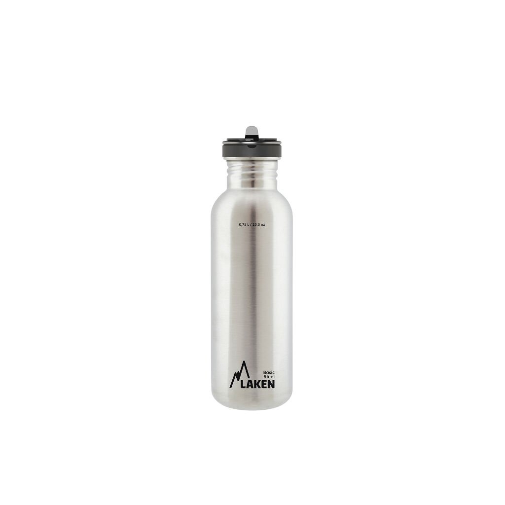 Laken Basic 0,75 Litre Flow Kapak Paslanmaz Çelik Matara S