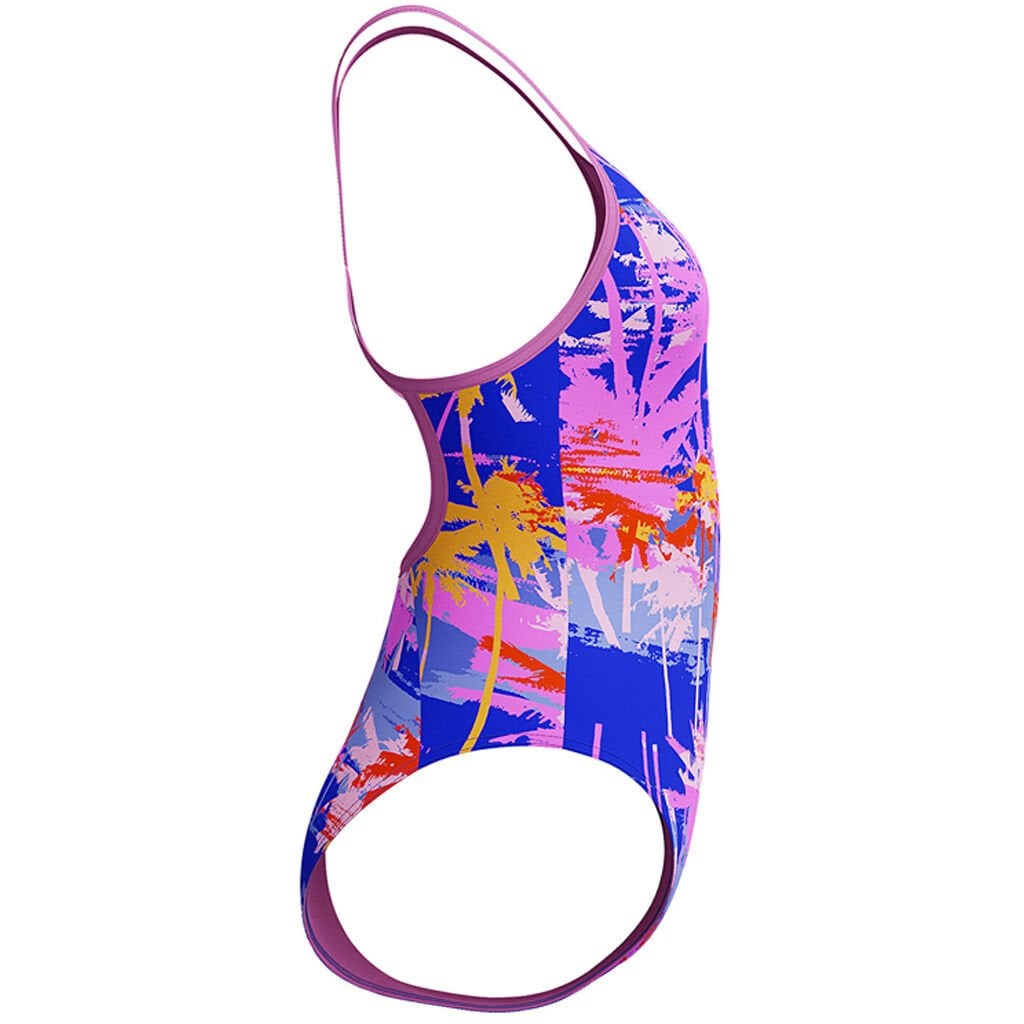Speedo Allover Digital V Back Kız Çocuk Yüzücü Mayosu