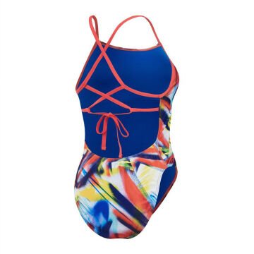Speedo Allover Digital Tie Back Kadın Yüzücü Mayosu