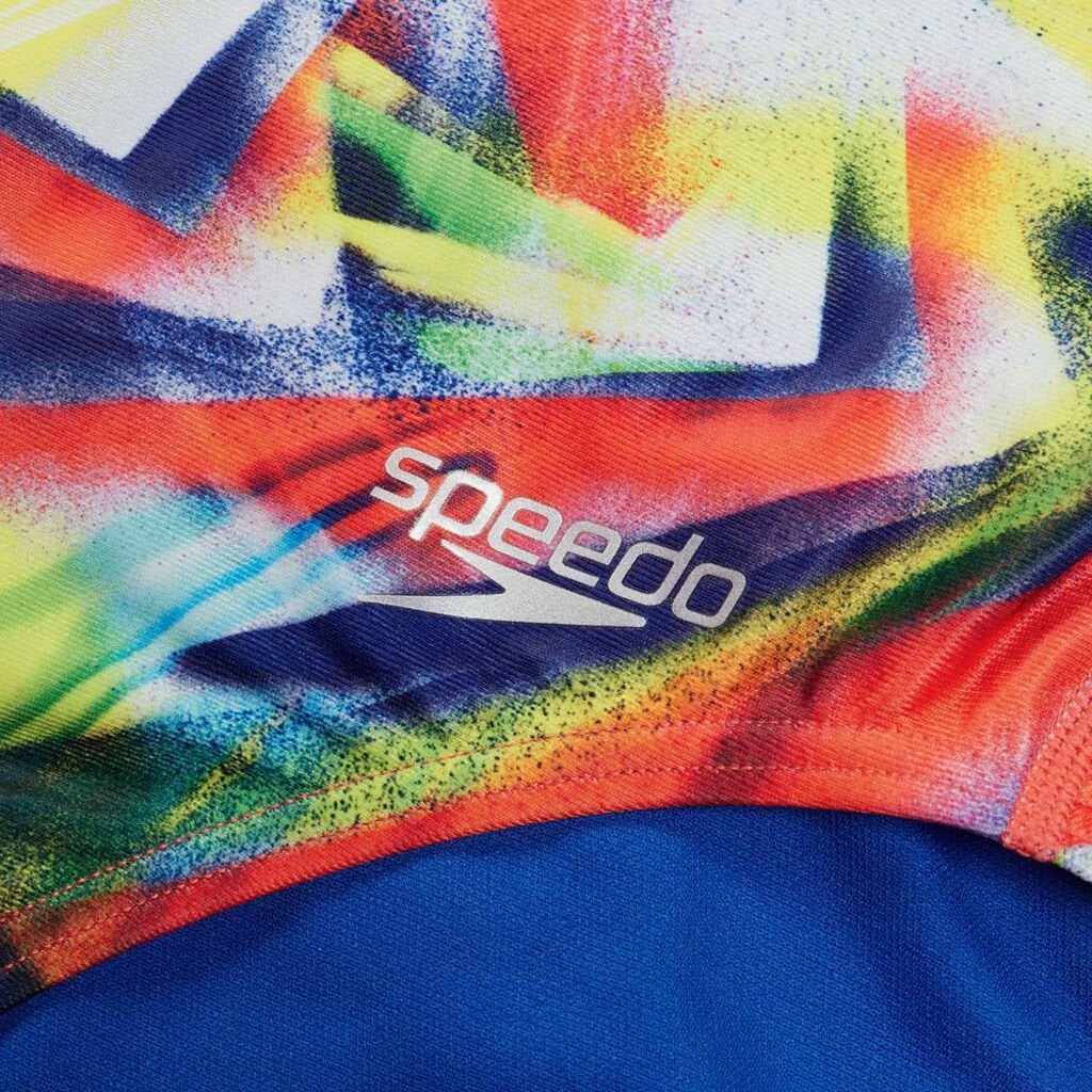 Speedo Allover Digital Tie Back Kadın Yüzücü Mayosu
