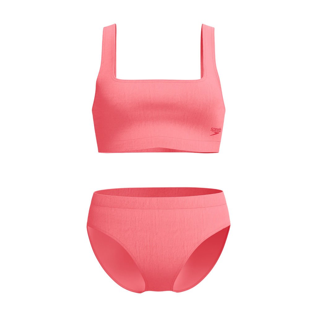 Speedo Textured Belted Deep U-Back Kadın Bikini Yüzücü Mayo