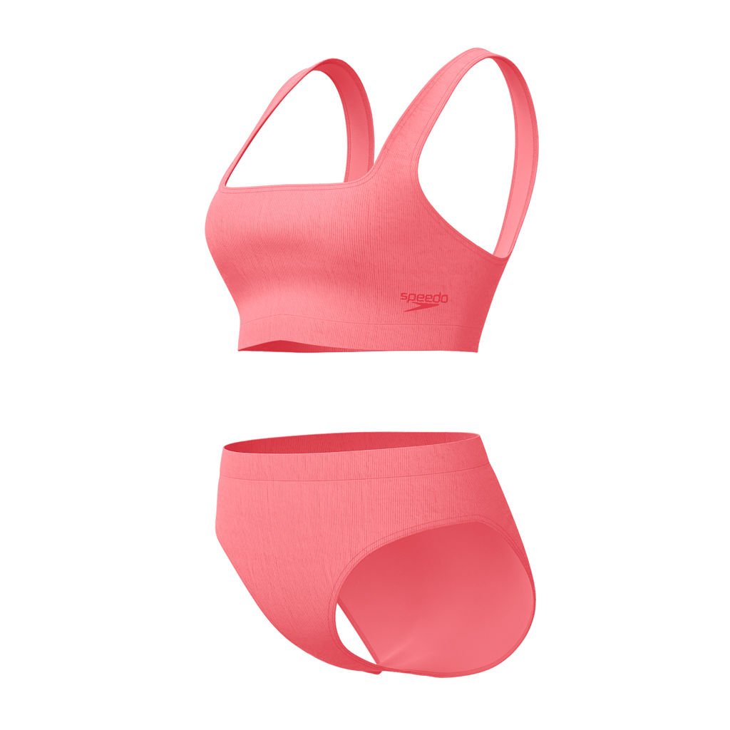 Speedo Textured Belted Deep U-Back Kadın Bikini Yüzücü Mayo
