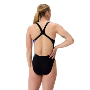 Speedo FL Placement Printed Powerback Kadın Yüzücü Mayosu