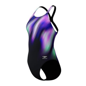 Speedo FL Placement Printed Powerback Kadın Yüzücü Mayosu