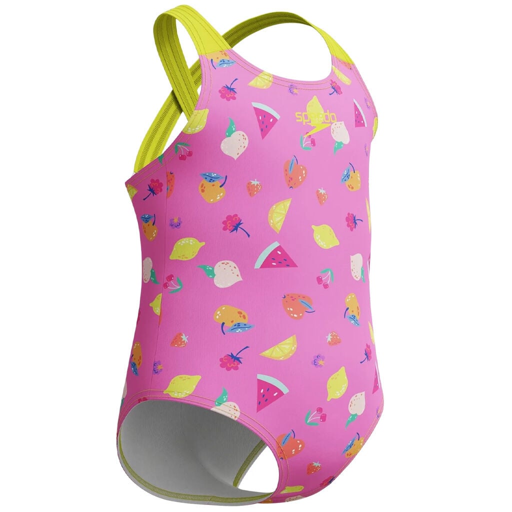 Speedo Print Crossback Kız Çocuk Yüzücü Mayosu